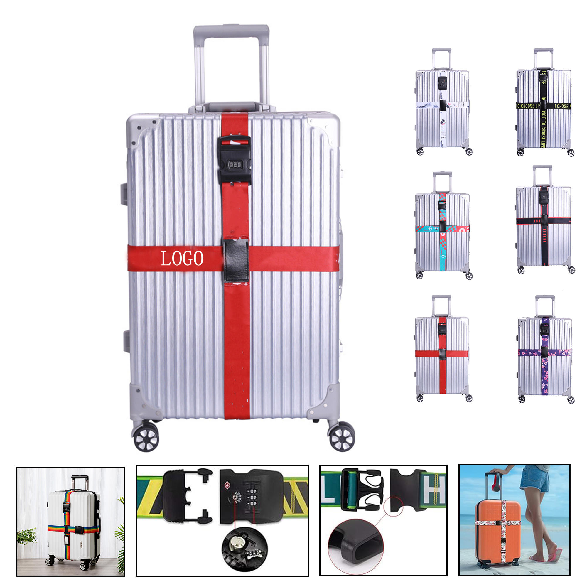 Heavy-Duty Luggage Strapping Straps with Password Protection