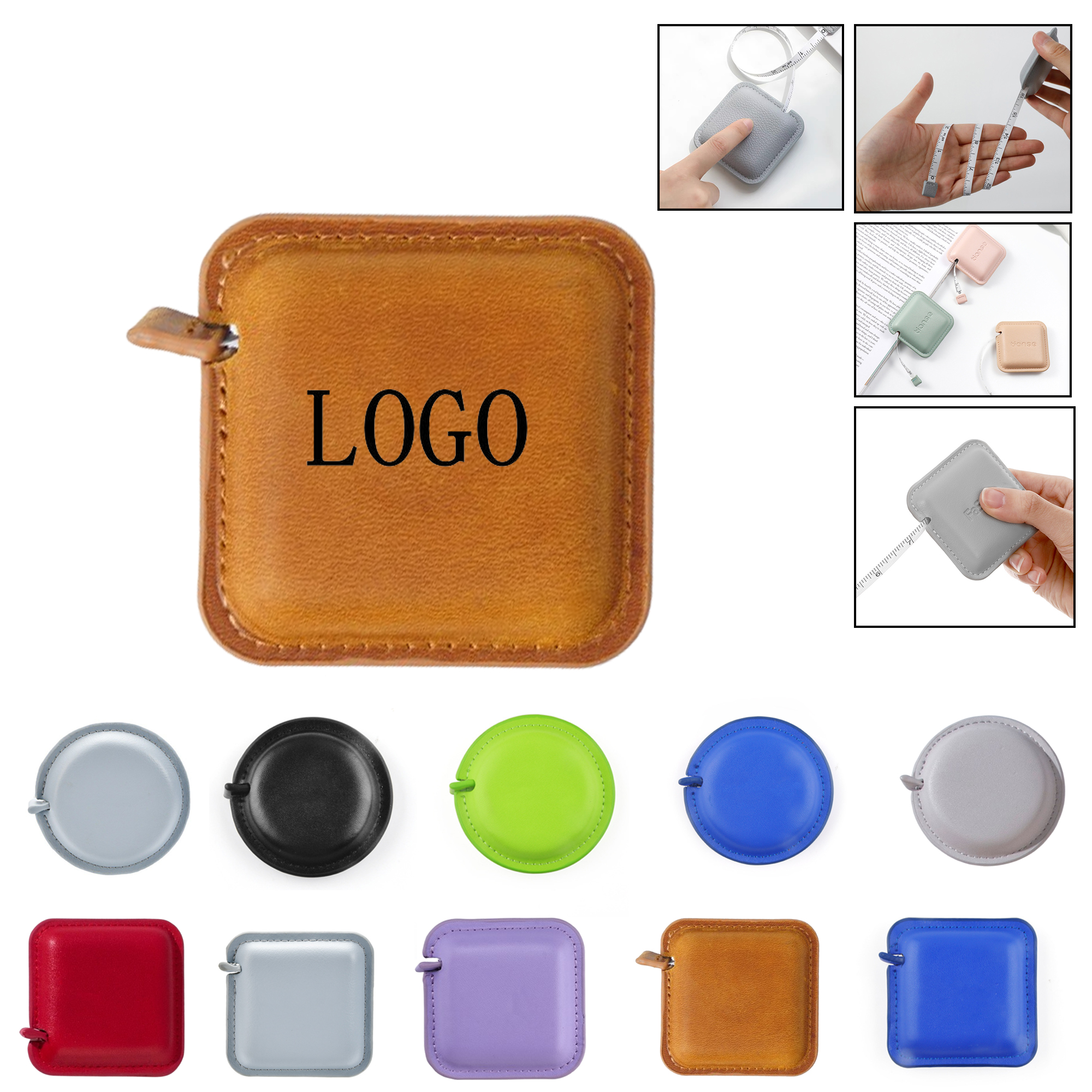 Adorable PU Leather Mini Tape Measure