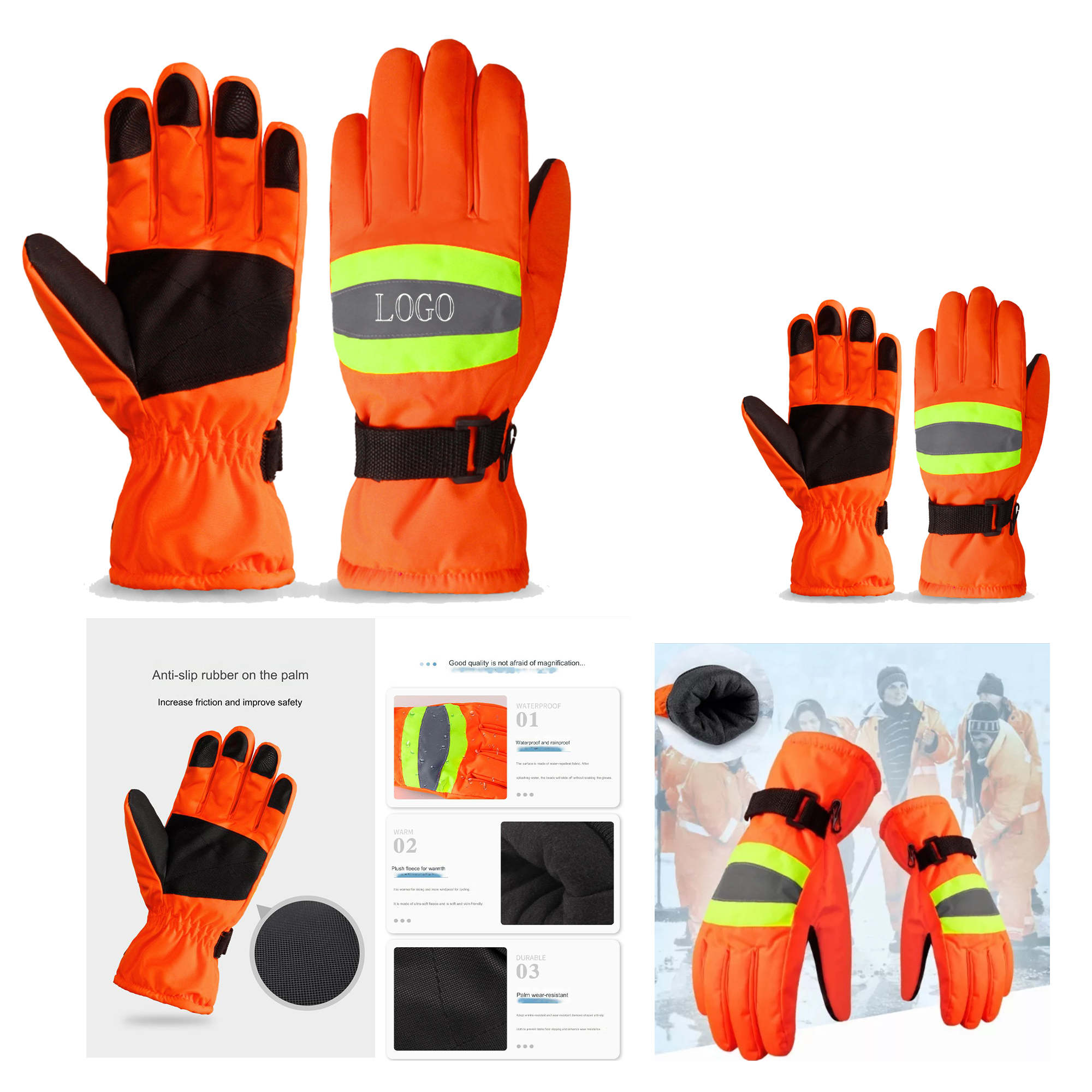 Sanitation worker safety gloves 4.7" x 10.2" x 3.5"