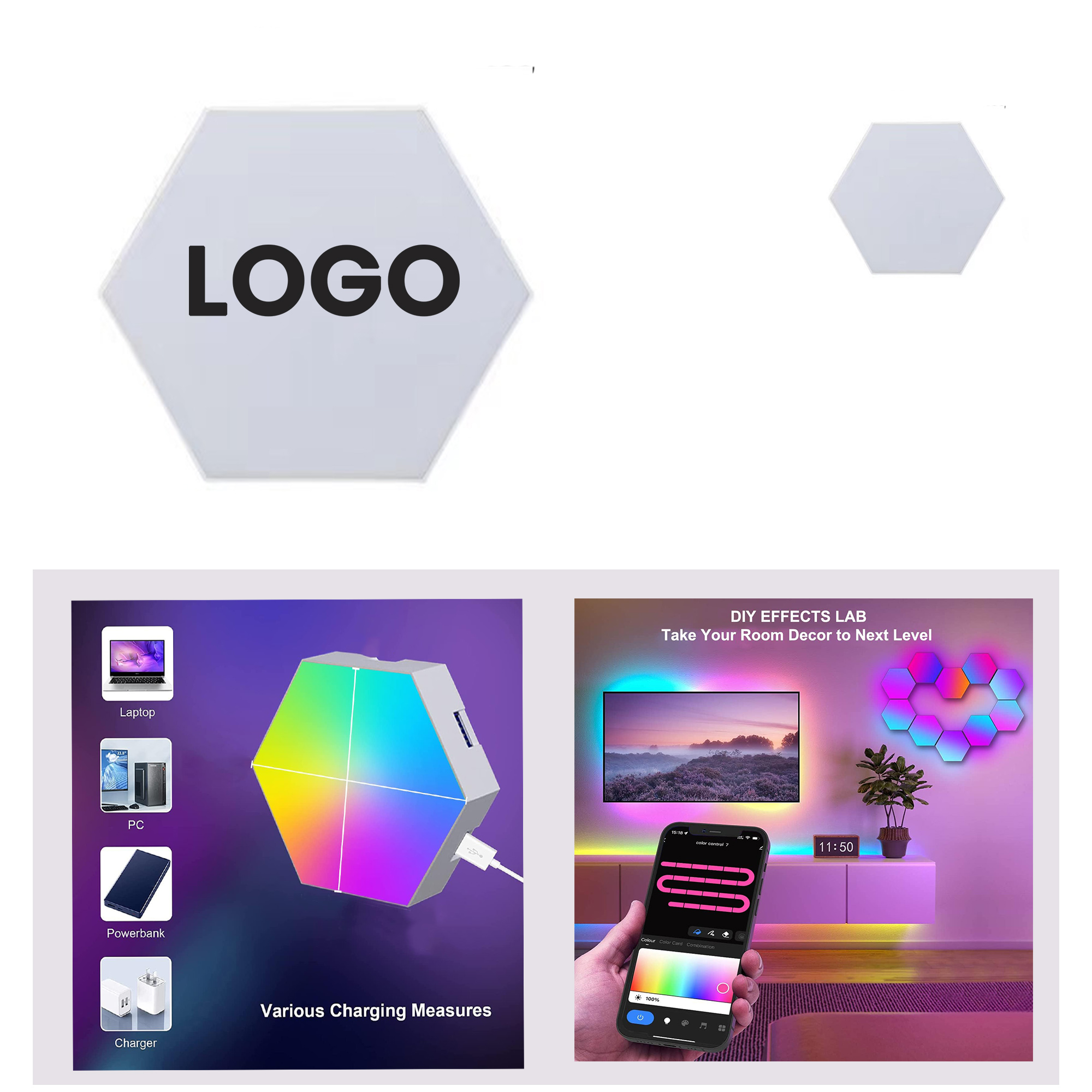 Hexagonal Wall LED Light