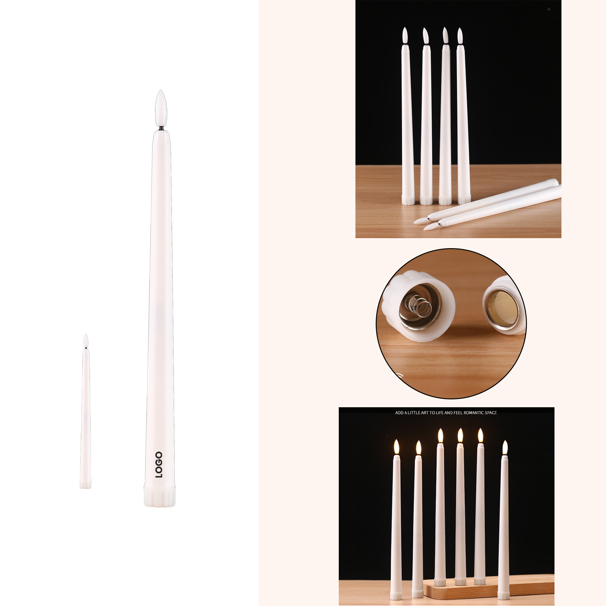 Light Electronic candle 9.8"