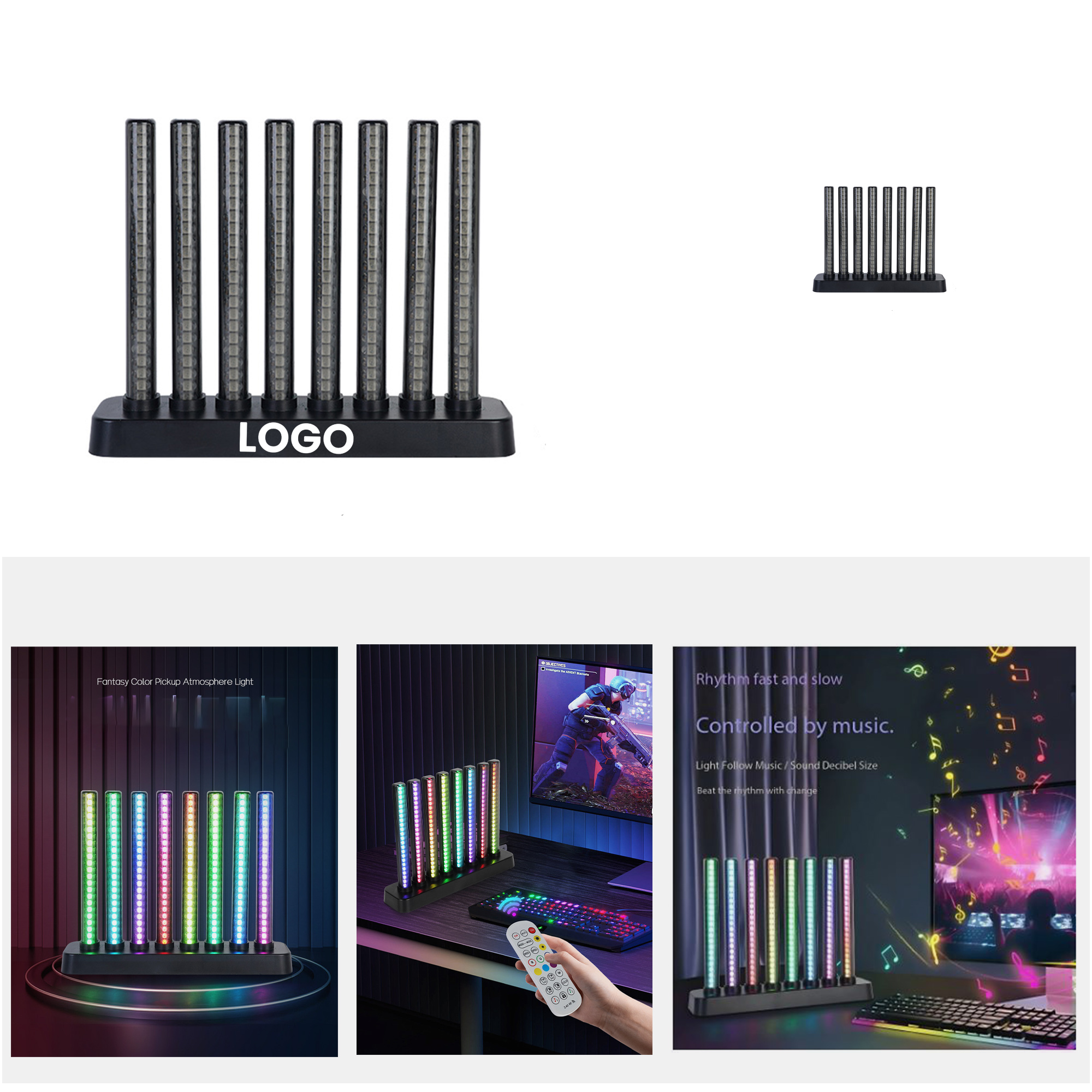 Multicolored Sound Pickup LED Lamp