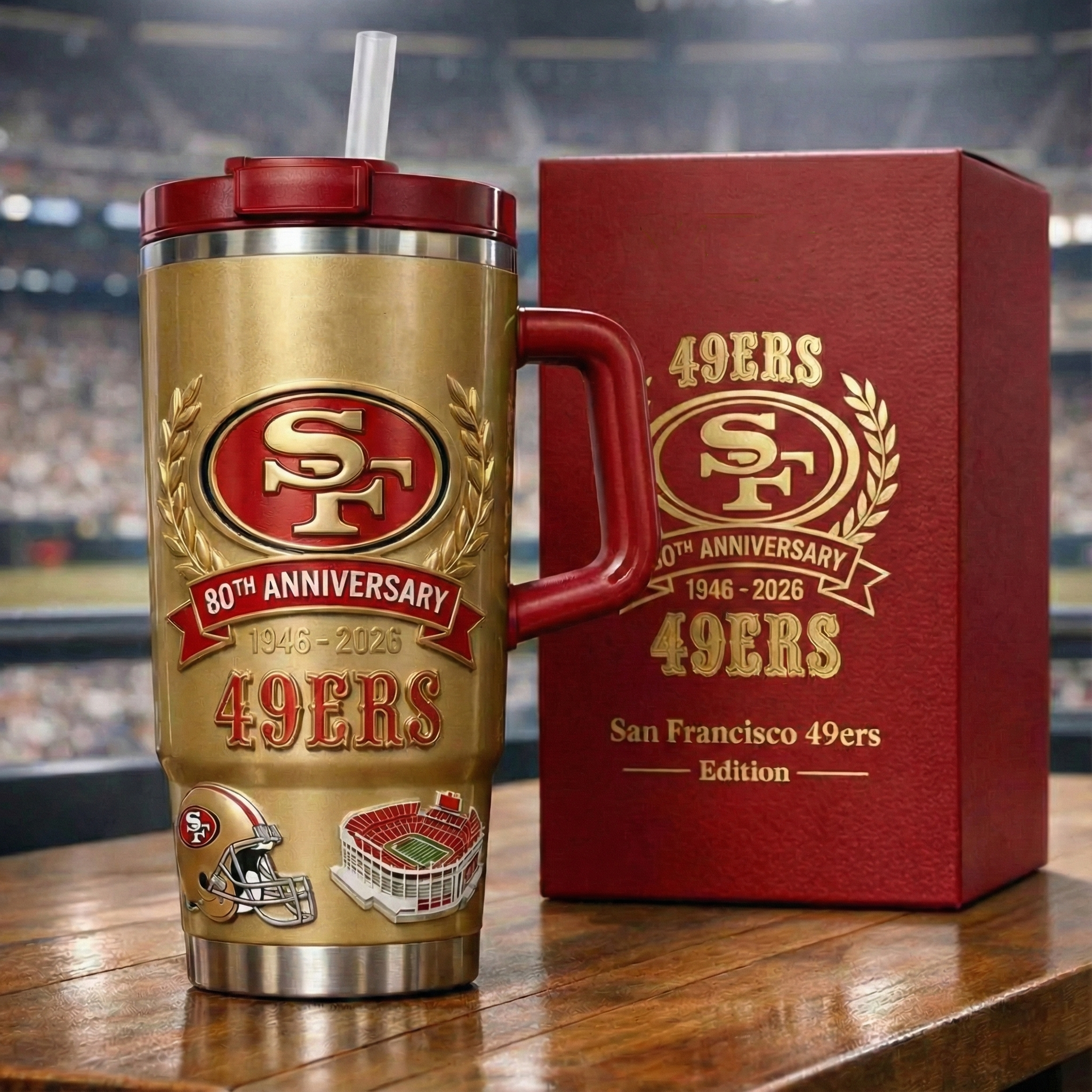 49ers 80th Anniversary Tumbler