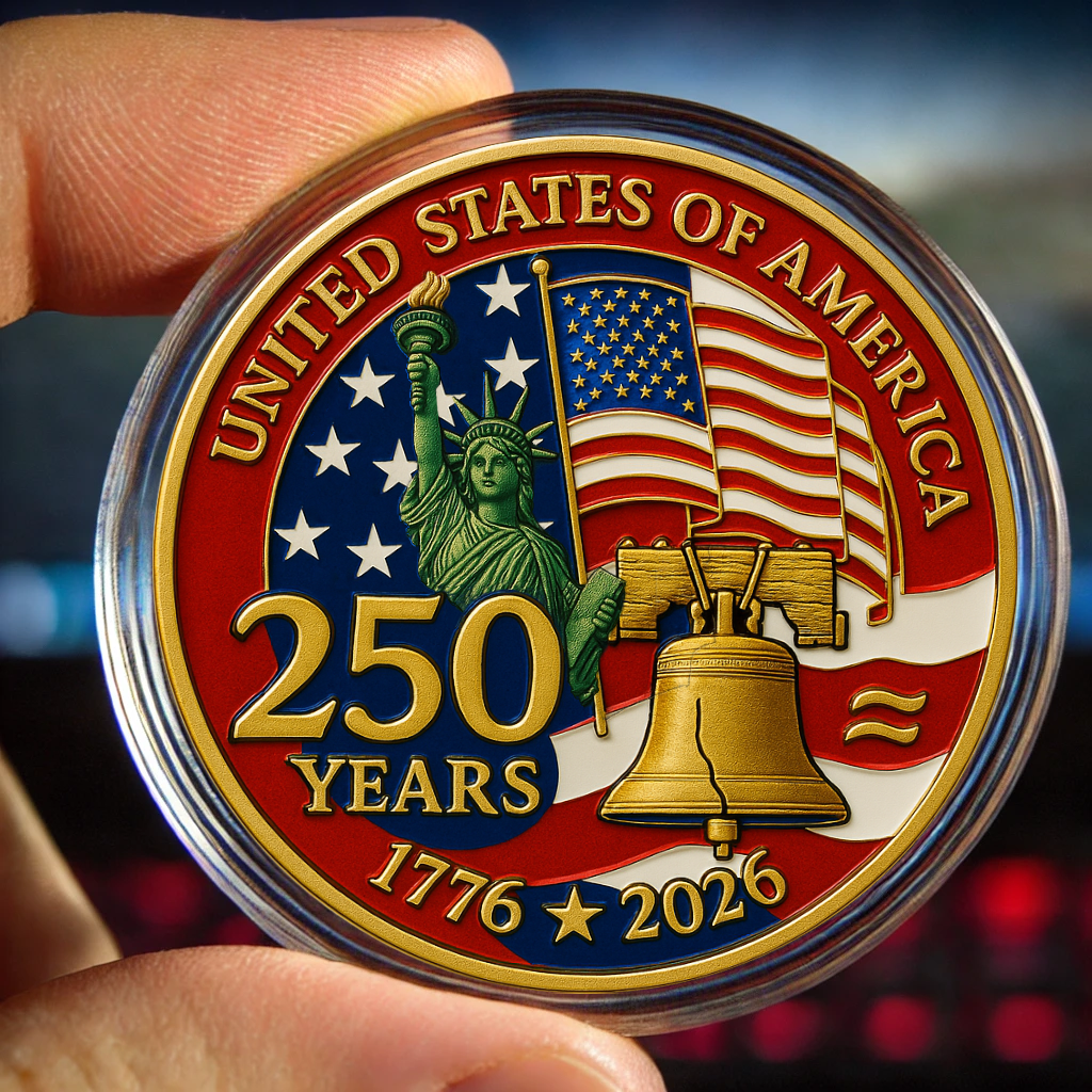 🔥Limited Edition🎁United States 250th Anniversary Coin
