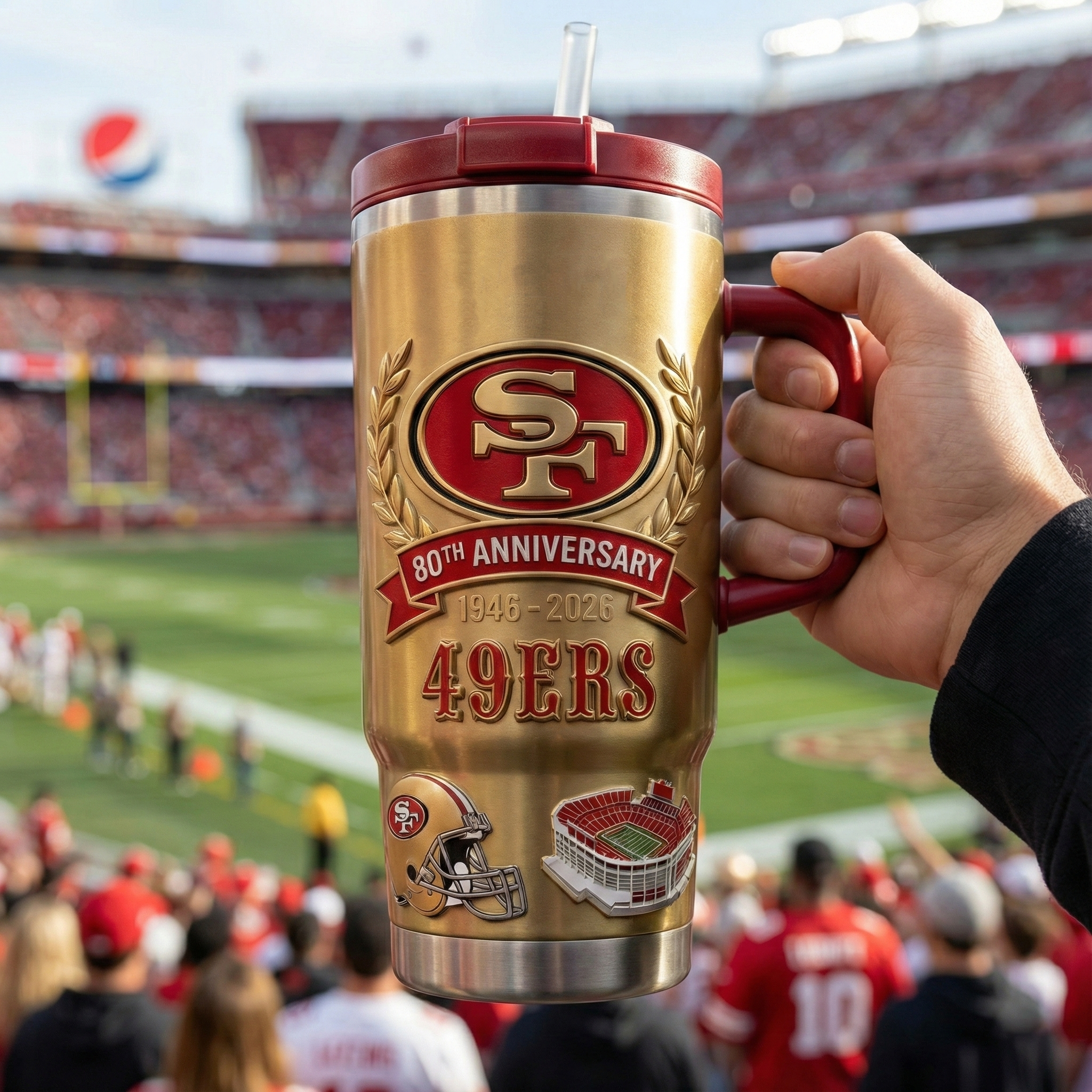 49ers 80th Anniversary Tumbler
