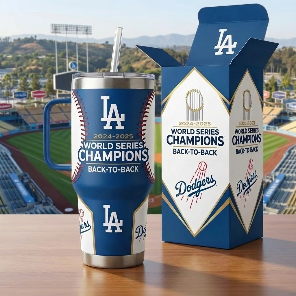 Los Angeles Dodgers Back-to-Back World Series Champions Tumbler (2024–2025)