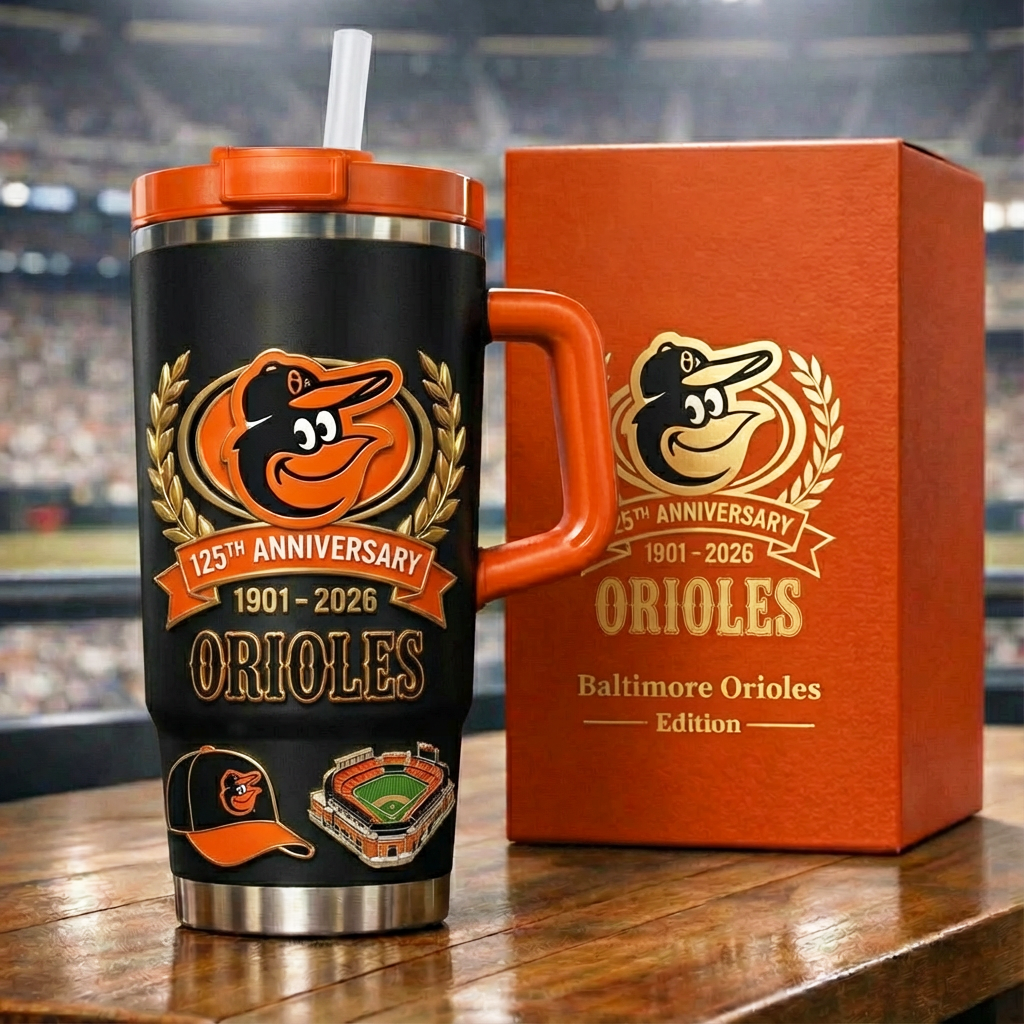 Baltimore Orioles 125th Anniversary Tumbler (1901–2026)