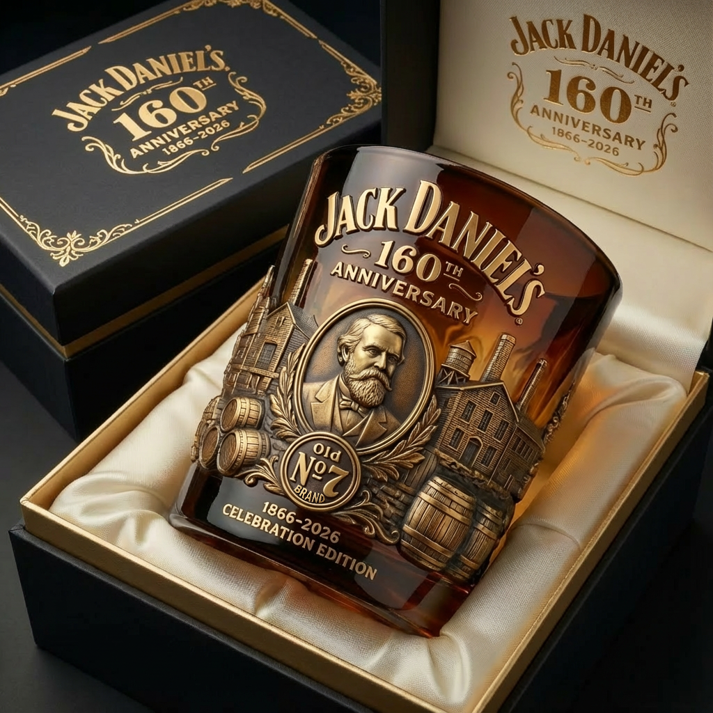 Jack Daniel's 160th Anniversary Whiskey Glass