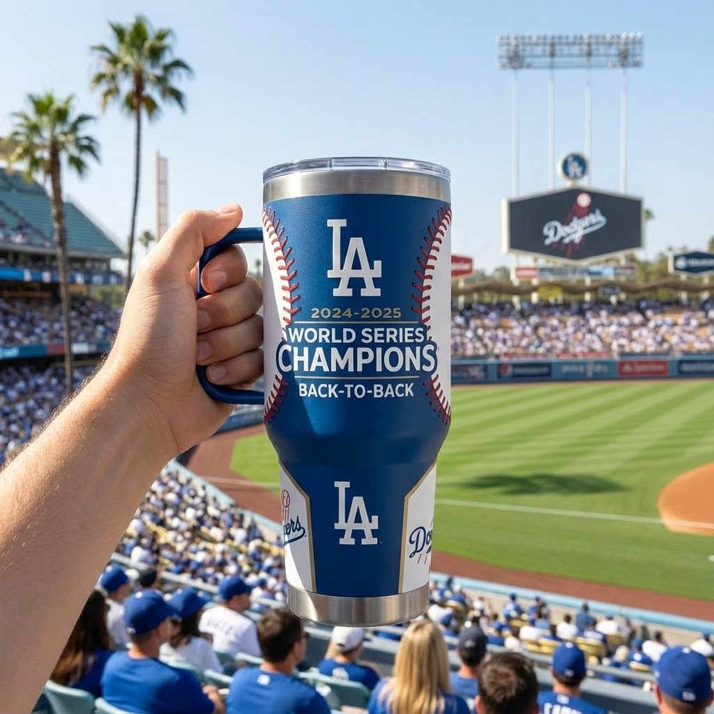 Los Angeles Dodgers Back-to-Back World Series Champions Tumbler (2024–2025)