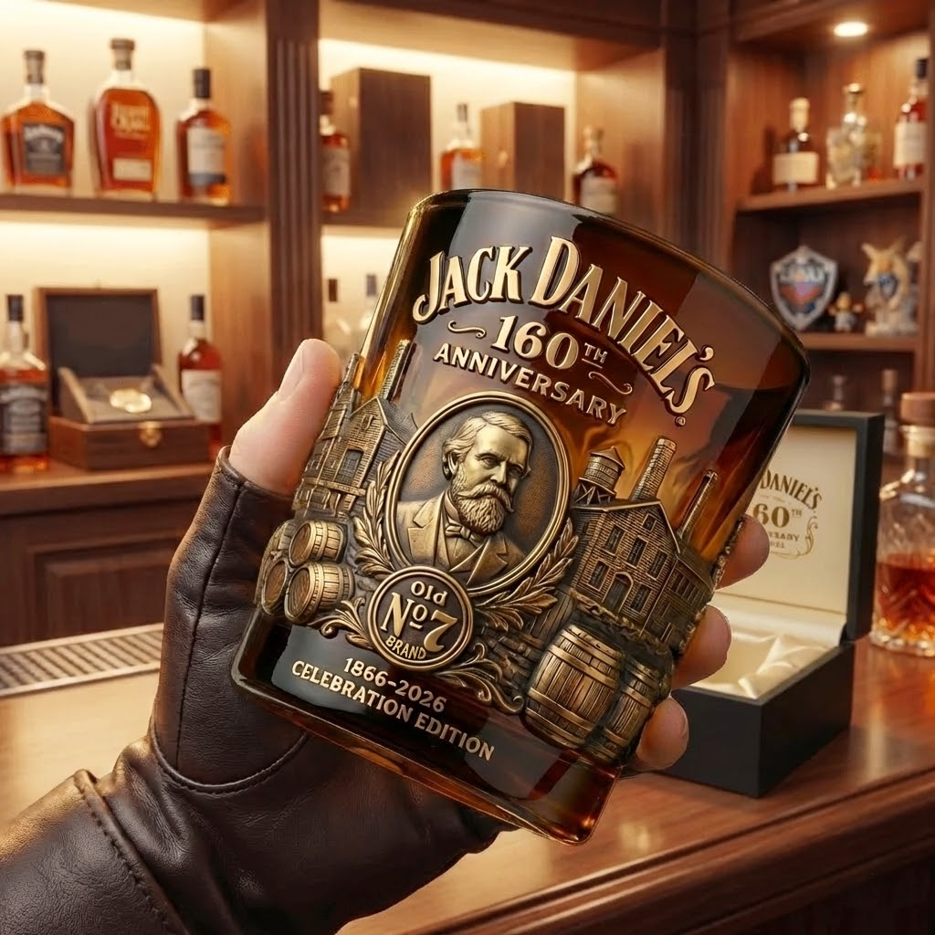 Jack Daniel's 160th Anniversary Whiskey Glass