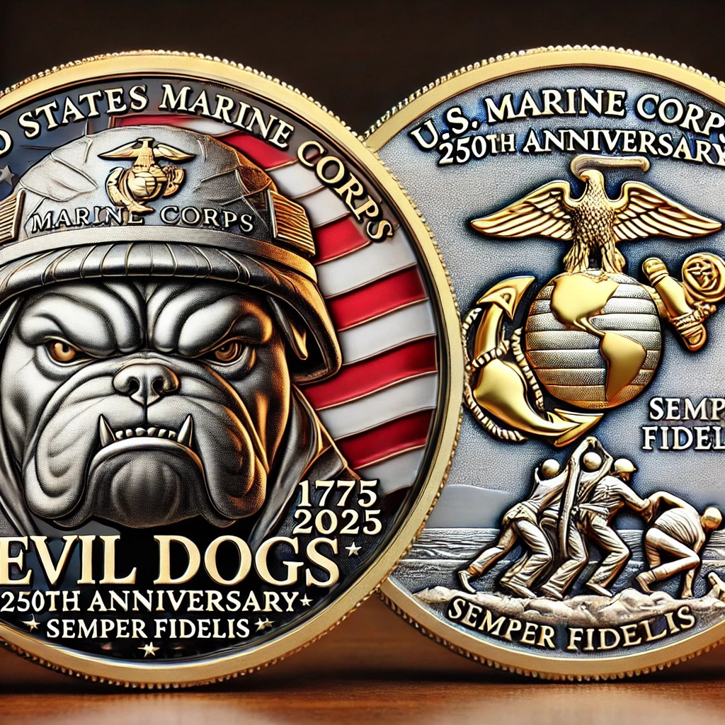 U.S. Marine Corps 250th Anniversary Commemorative Coins