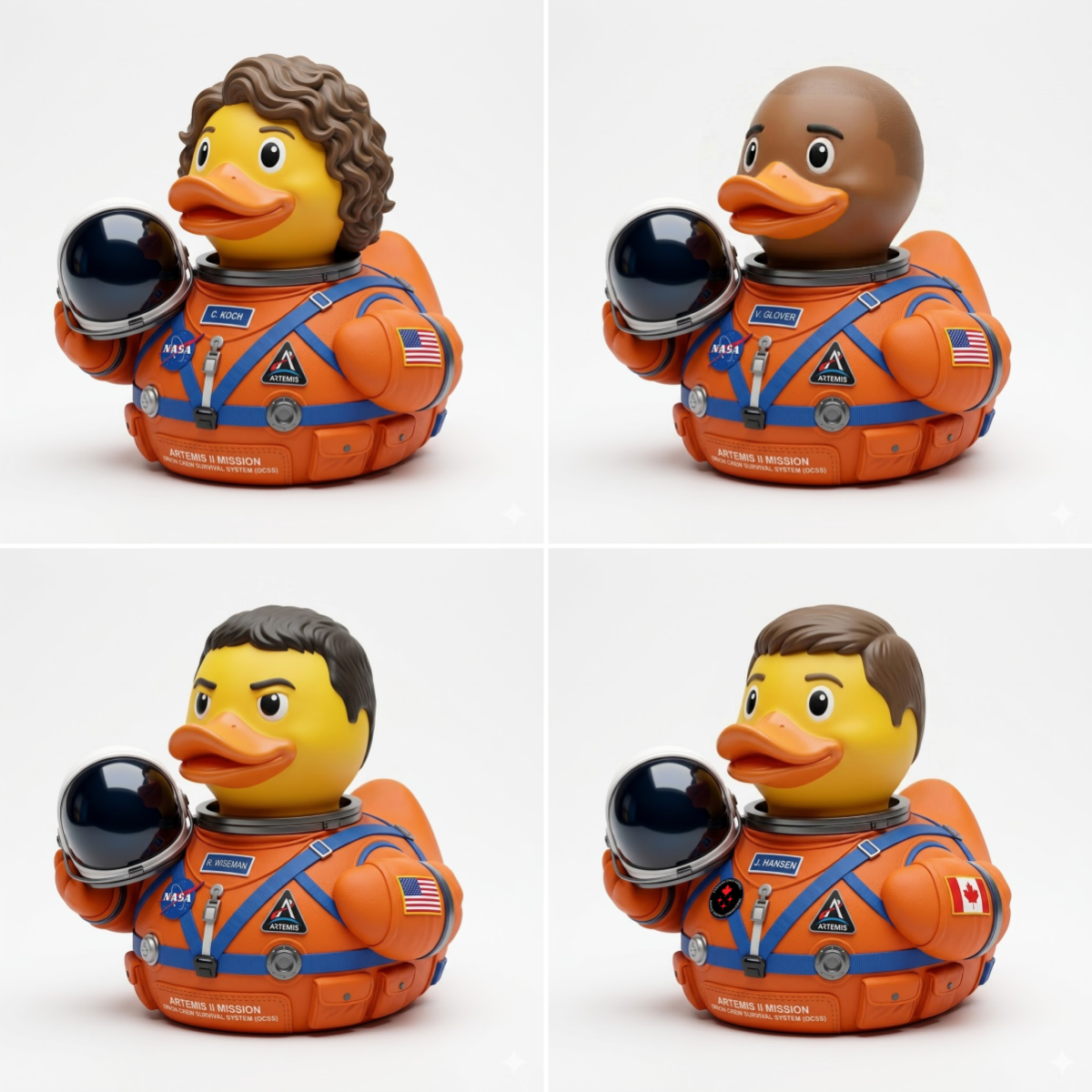 Artemis II Crew: 2026 Launch Commemorative Ducks