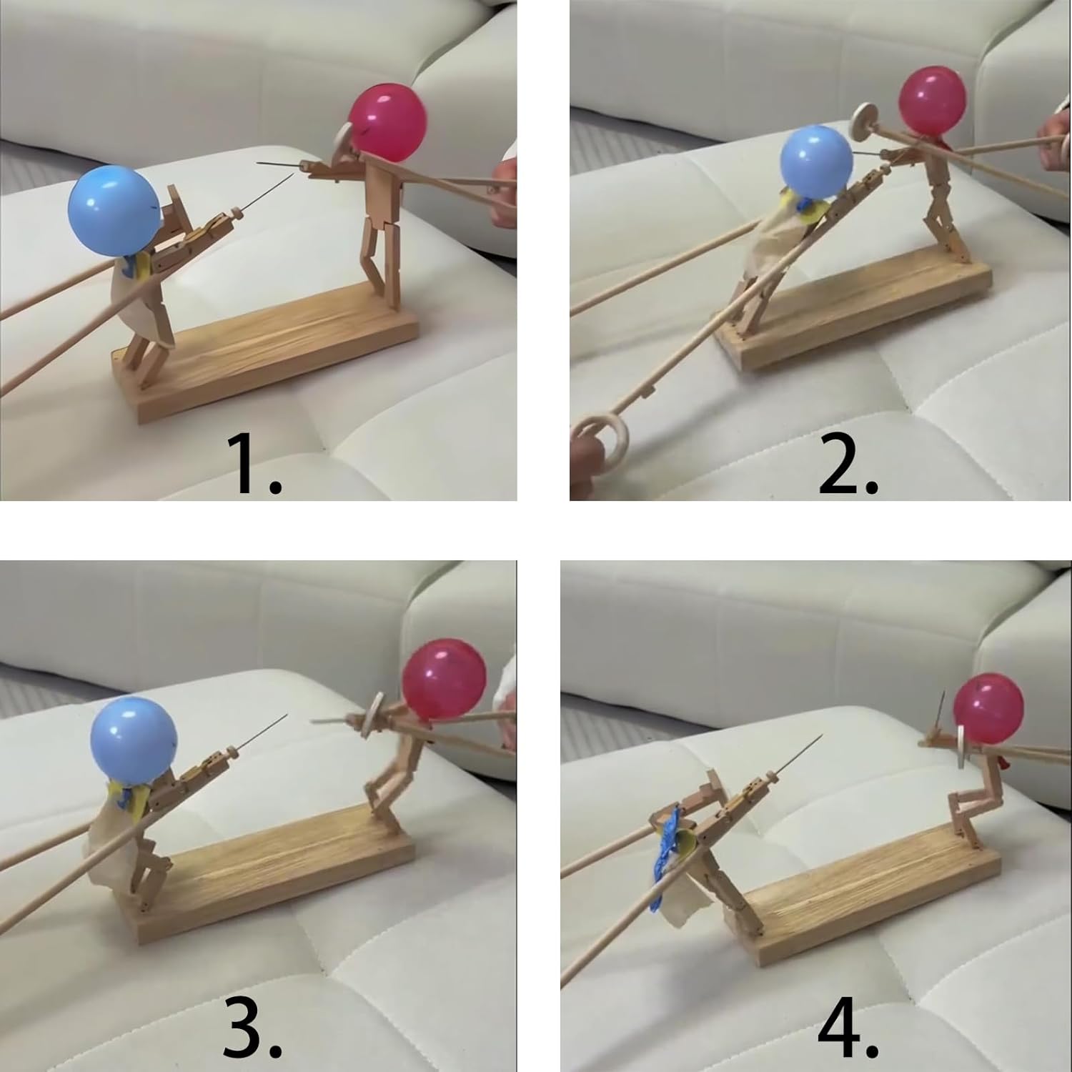 Balloon Bamboo Battle Game Control Strategy Fast-paced with Wooden