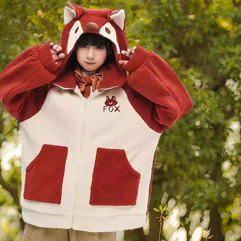 Fox hoodie with on sale ears and tail