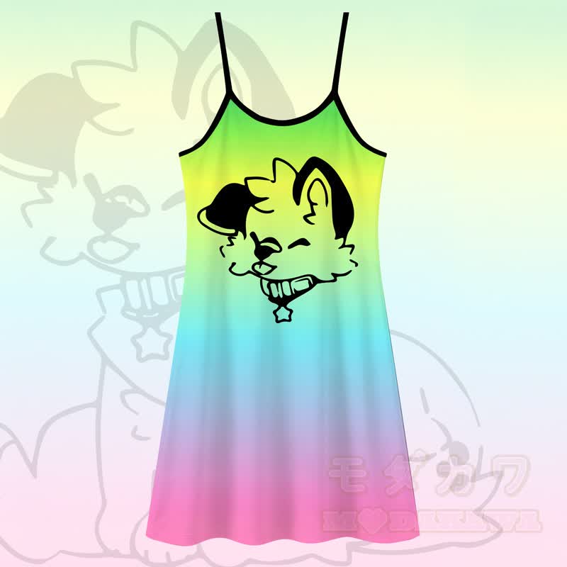 MODAKAWA Dog Print Wear Anywhere Slip Dress