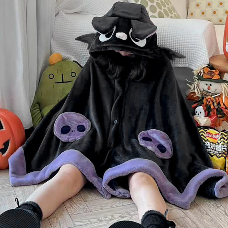 Cartoon Bat Wearable Hooded Blanket