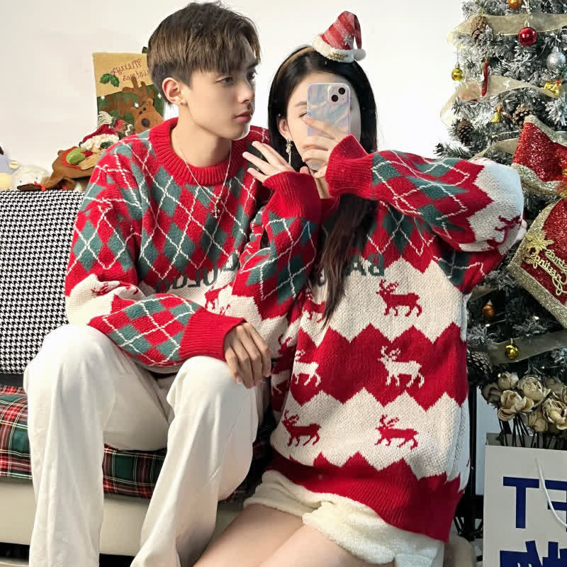 Boyfriend girlfriend christmas outlet sweaters