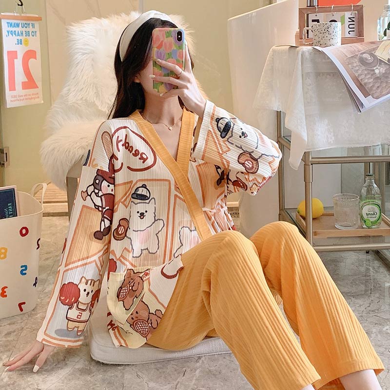 Kimono discount pajamas set