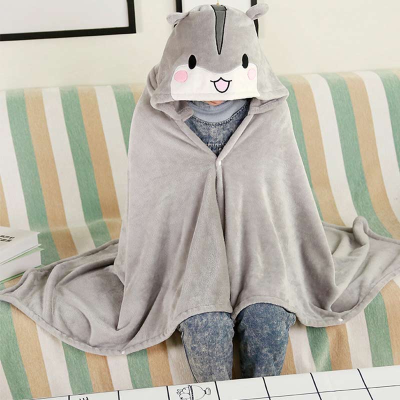 Plush best sale hooded blanket