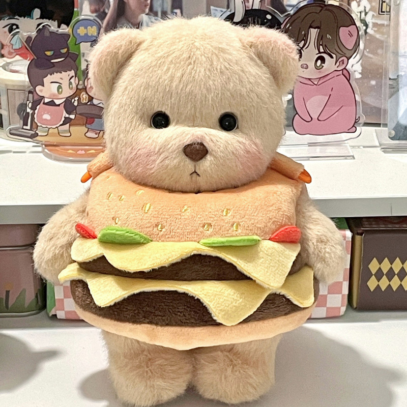 Burger store bear plush