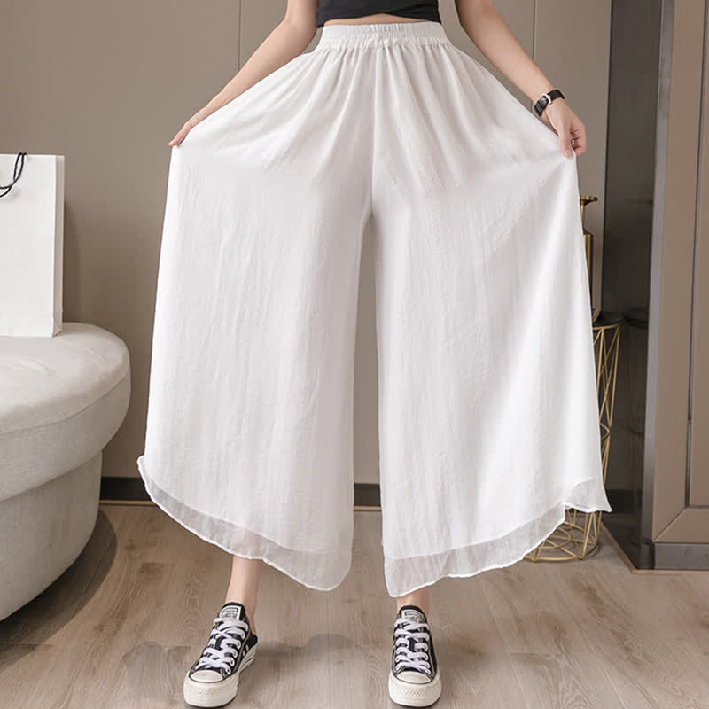 Wide leg chiffon palazzo cheap pants