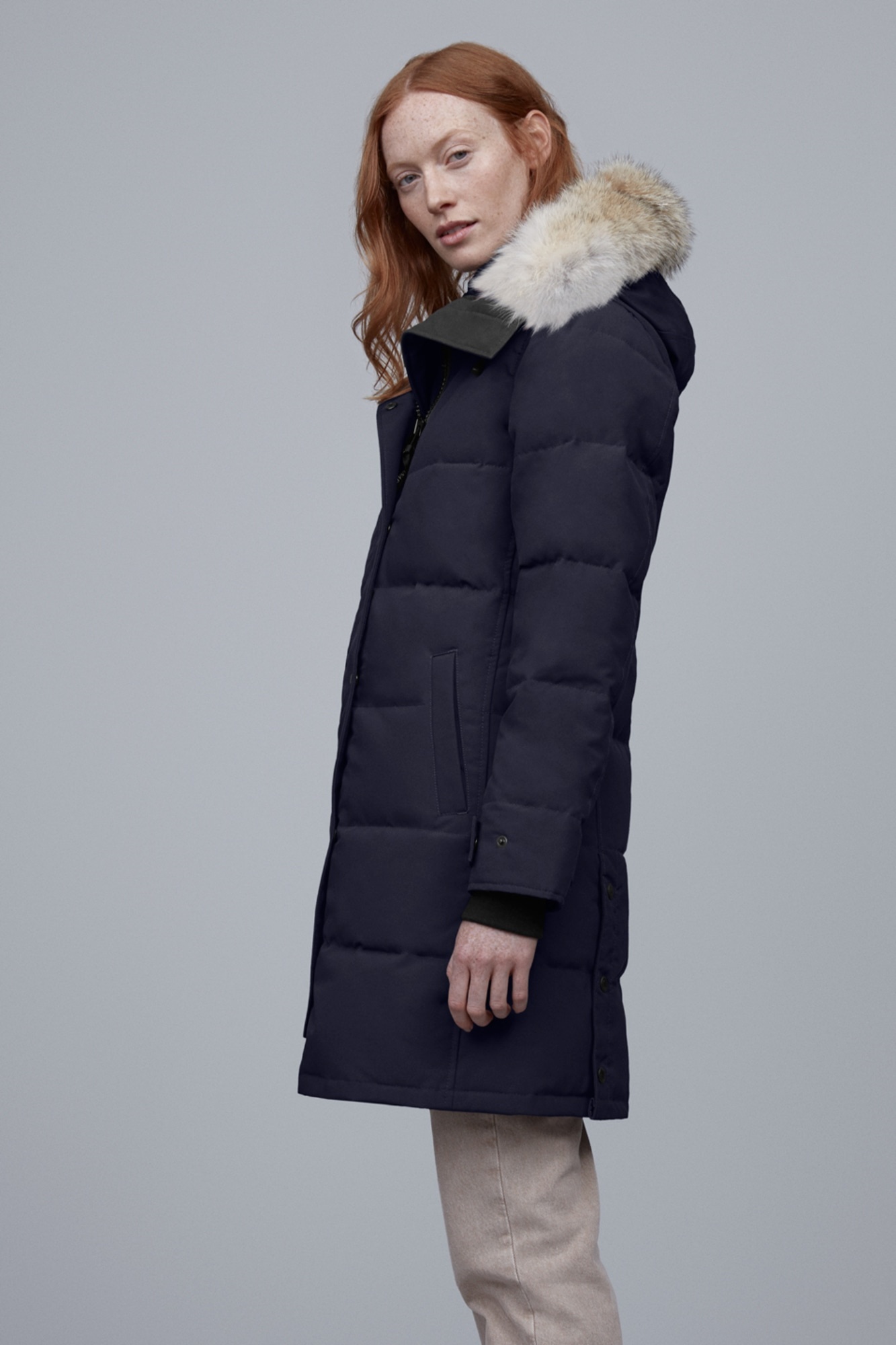 Luxury Brand Design Jackets Down  For Women Shelburne Parka Coats Real  Wolf Fur 