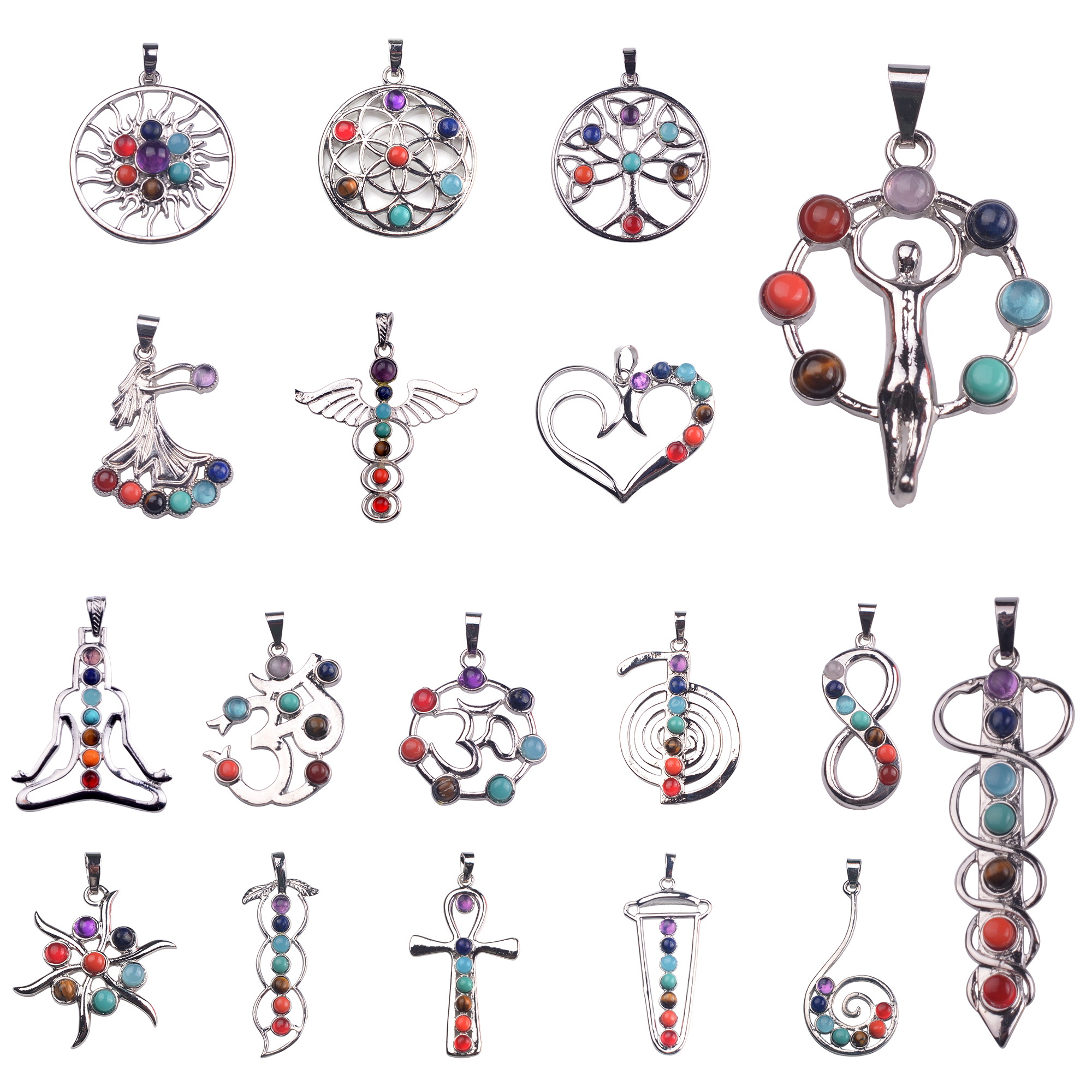 7 Chakra Gemstone Pendant