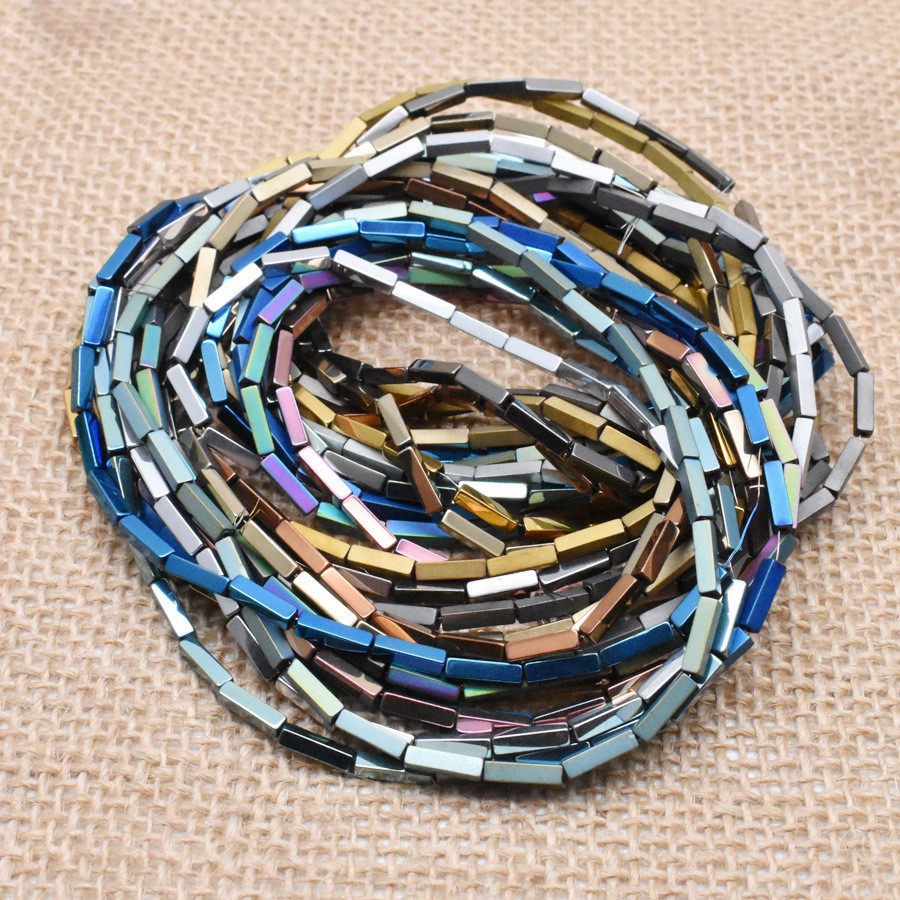 Loose Hematite Cuboid Beads for DIY Making Jewelry  (1 Strands & Approx 38cm)