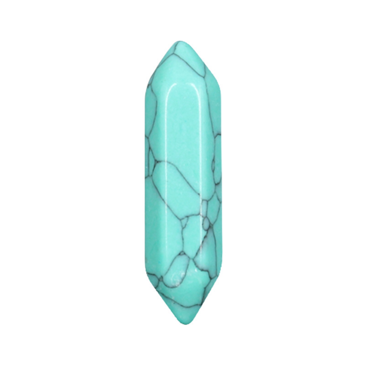 Hexagonal Prism Gemstone Beads Rings for  Women  Wrapped Silver Wire Chakra Charms Crystal Pointed Jewelry