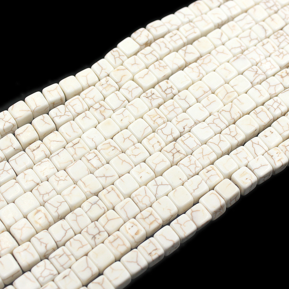 Loose Syn.Turquoise Cube Beads for Making Jewelry 