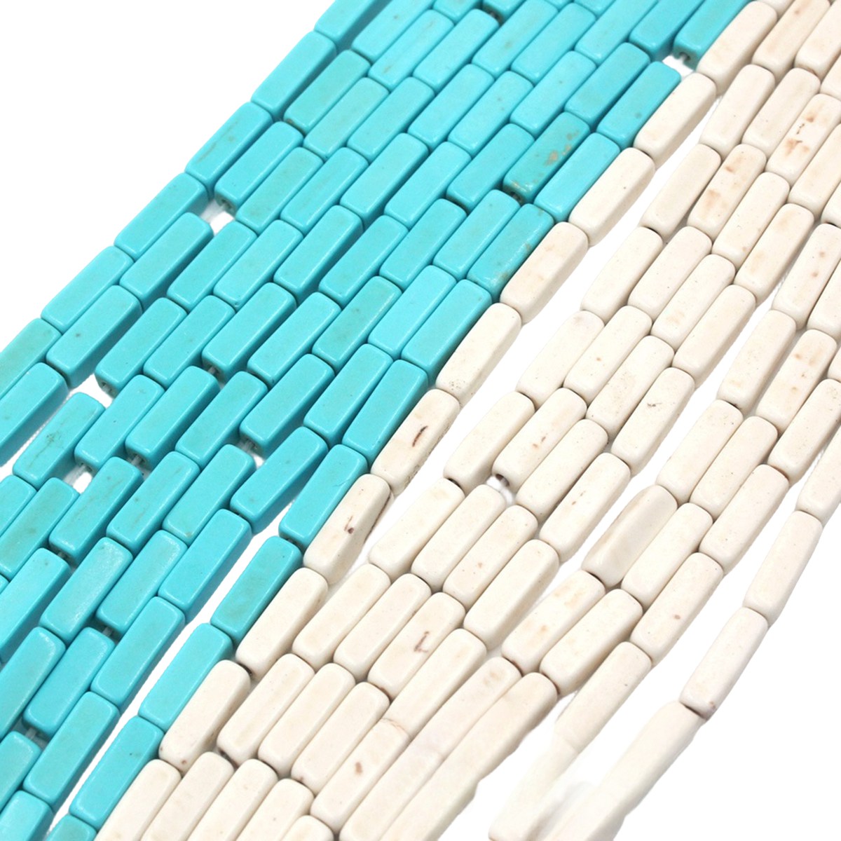 4x13mm Loose Syn.Turquoise Cuboid Beads for Making Jewelry 