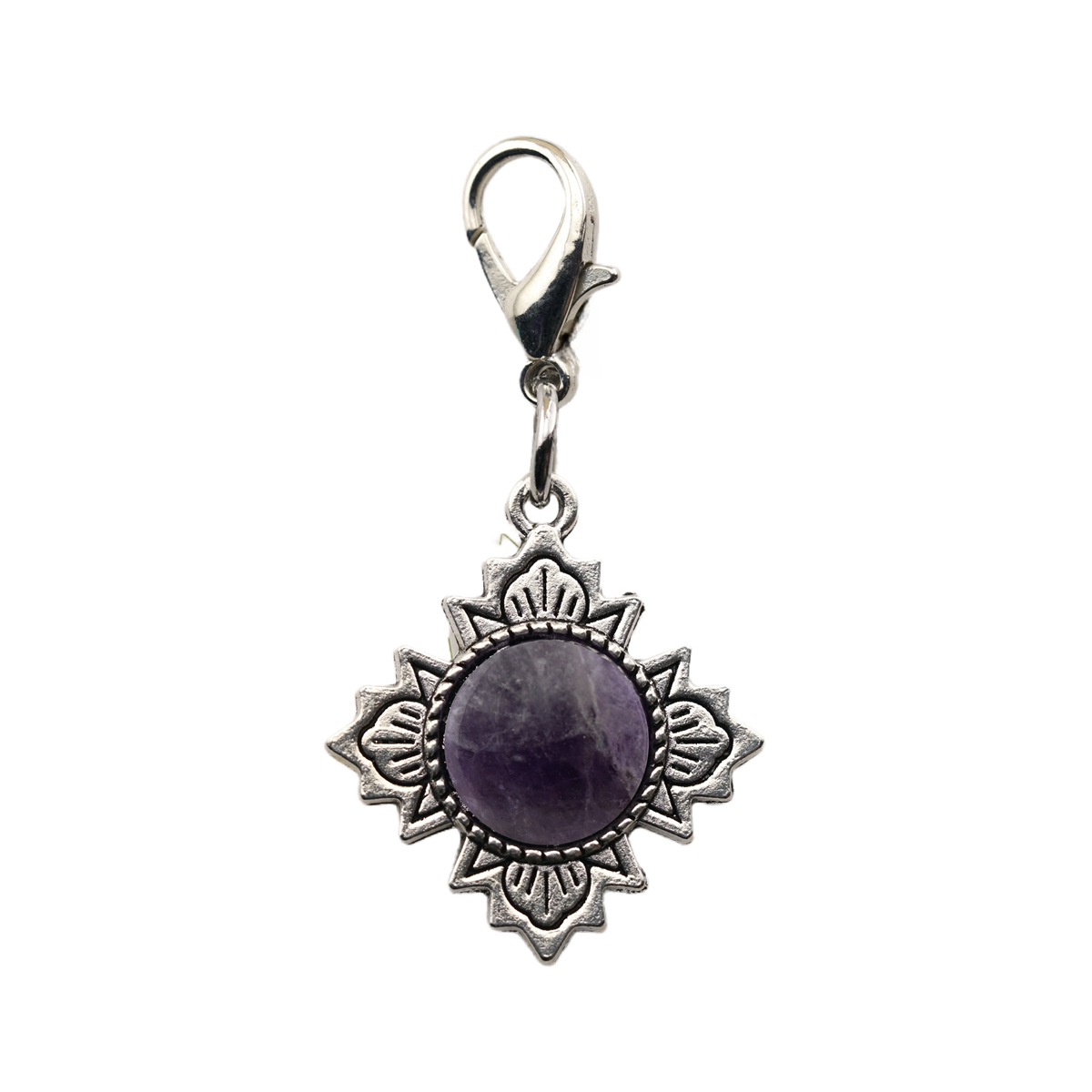 Silver Four Leaf Clover Pendant Dangle Charms with Lobster Claw Clasp for Valentine's Day Mother Wedding Keychain Jewelry Making