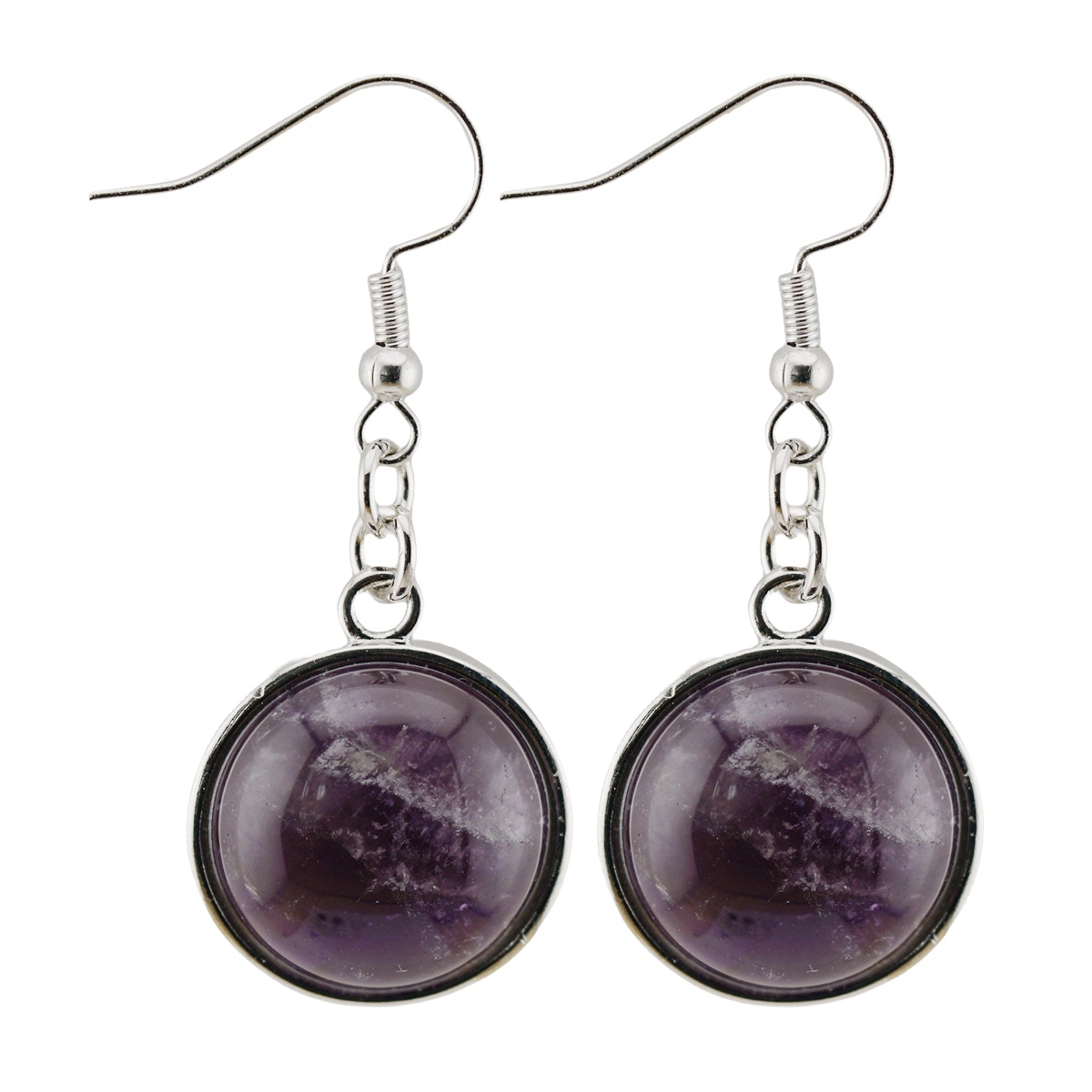 Fashion Disc Gemstone Dangle Earrings for women Girl