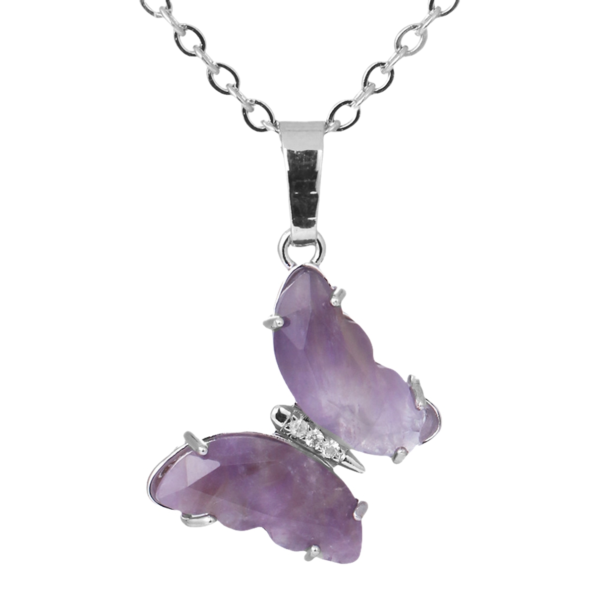 Butterfly Stone Pendant Necklace with 45cm Chain SN1630