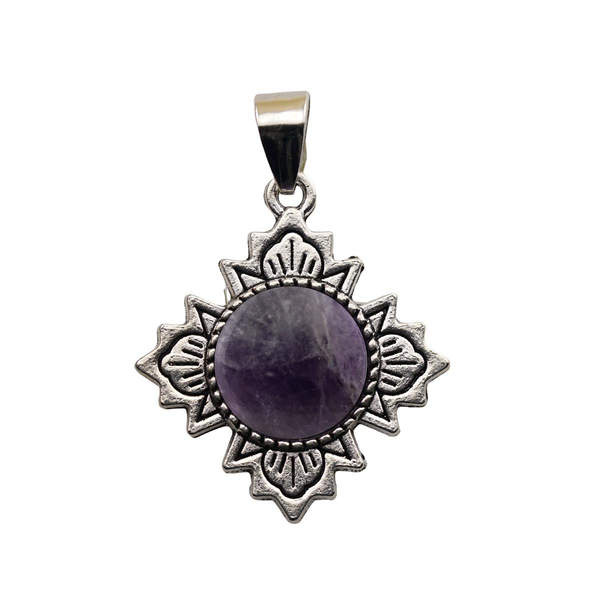 Silver  Four Leaf Clover Gemstone Pendant for Jewelry Making Necklace Earrings 12MM Stone & Crystal Cabs 