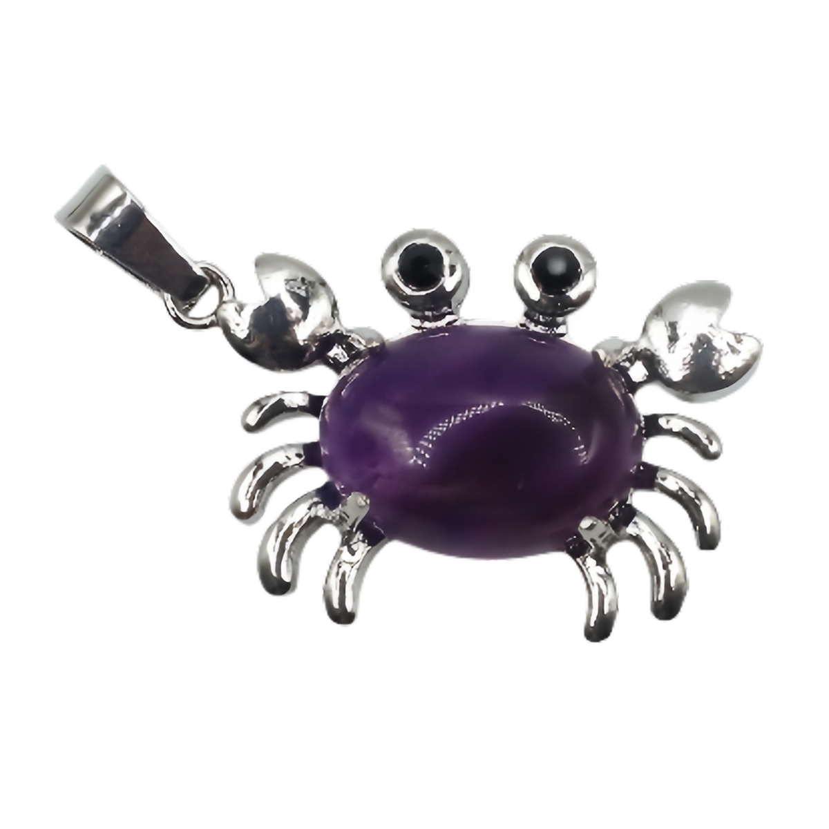Natural Gemstone Crab Pendant Necklace for Women SN1552S Healing Crystal Protection Animal Jewelry Anniversary Birthday Valentine's Day Gift for Girlfriend Wife Mother