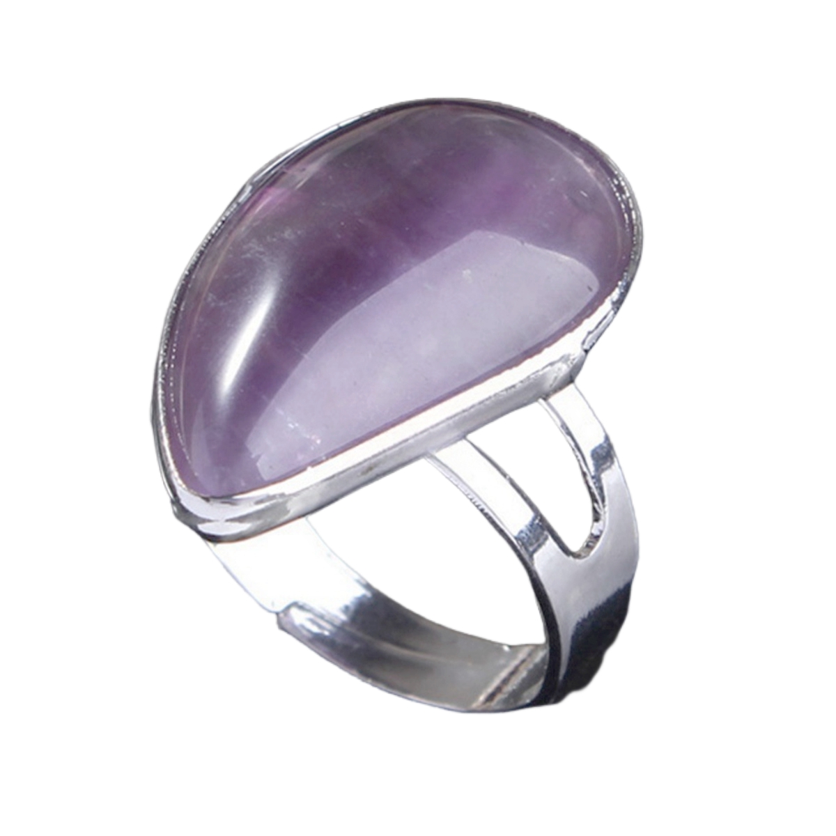 Natural Stone Rings Teardrop Gemstone Jewelry For Women Anniversary Birthday Wedding Gift