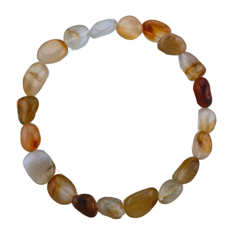 Healing Crystal Bracelets for Women Men Irregular Tumbled Stone Beaded Stretch Bracelet Semi-precious Gemstone Beads 8-12MM