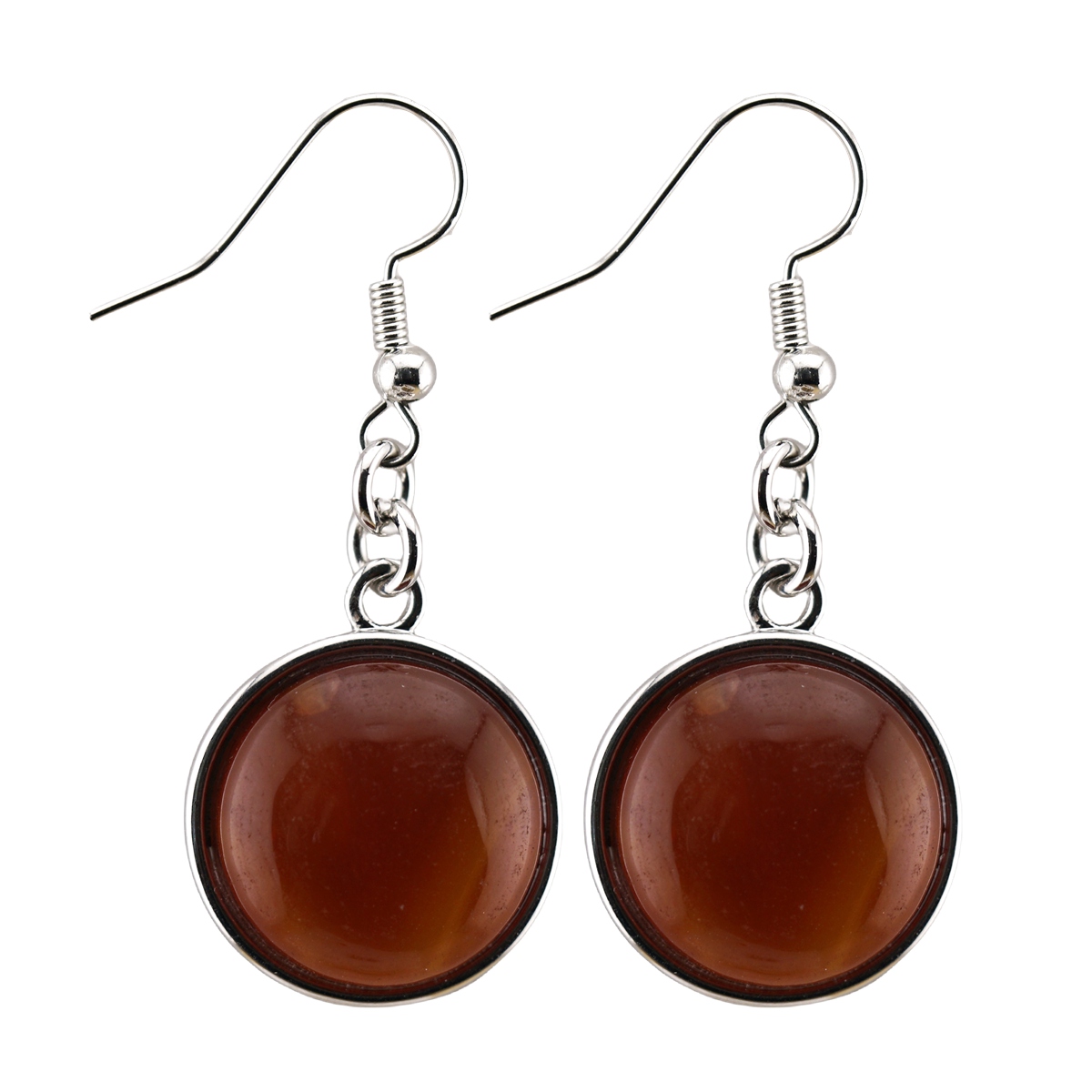 Fashion Disc Gemstone Dangle Earrings for women Girl
