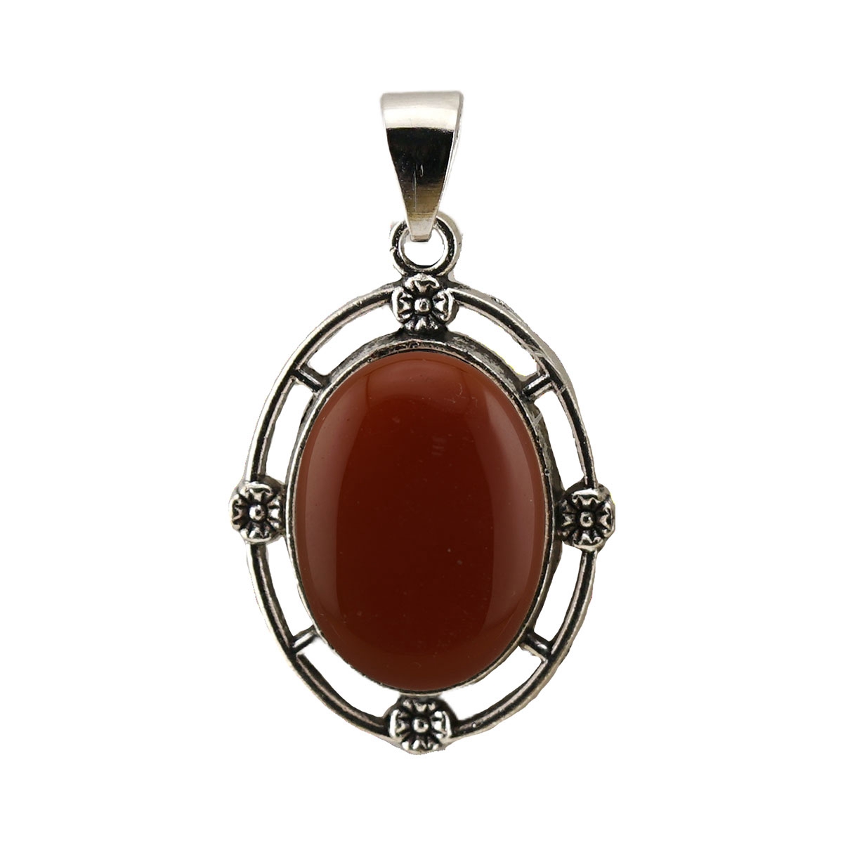 Natural Gemstone Pendant for Making Jewelry with 13x18MM Stone Cabs  Silver Alloy Accessories