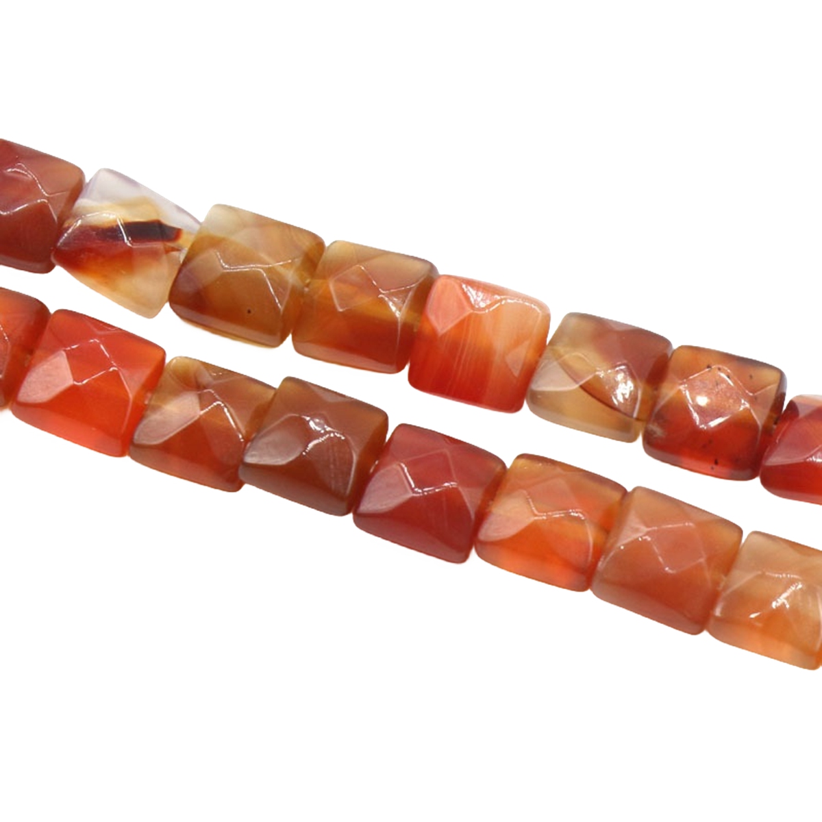 D8x8X5MM Faceted Square lice Gemstone Beads for Making Jewelry Natural Stone & Crystal Donut (Approx 50Pcs)