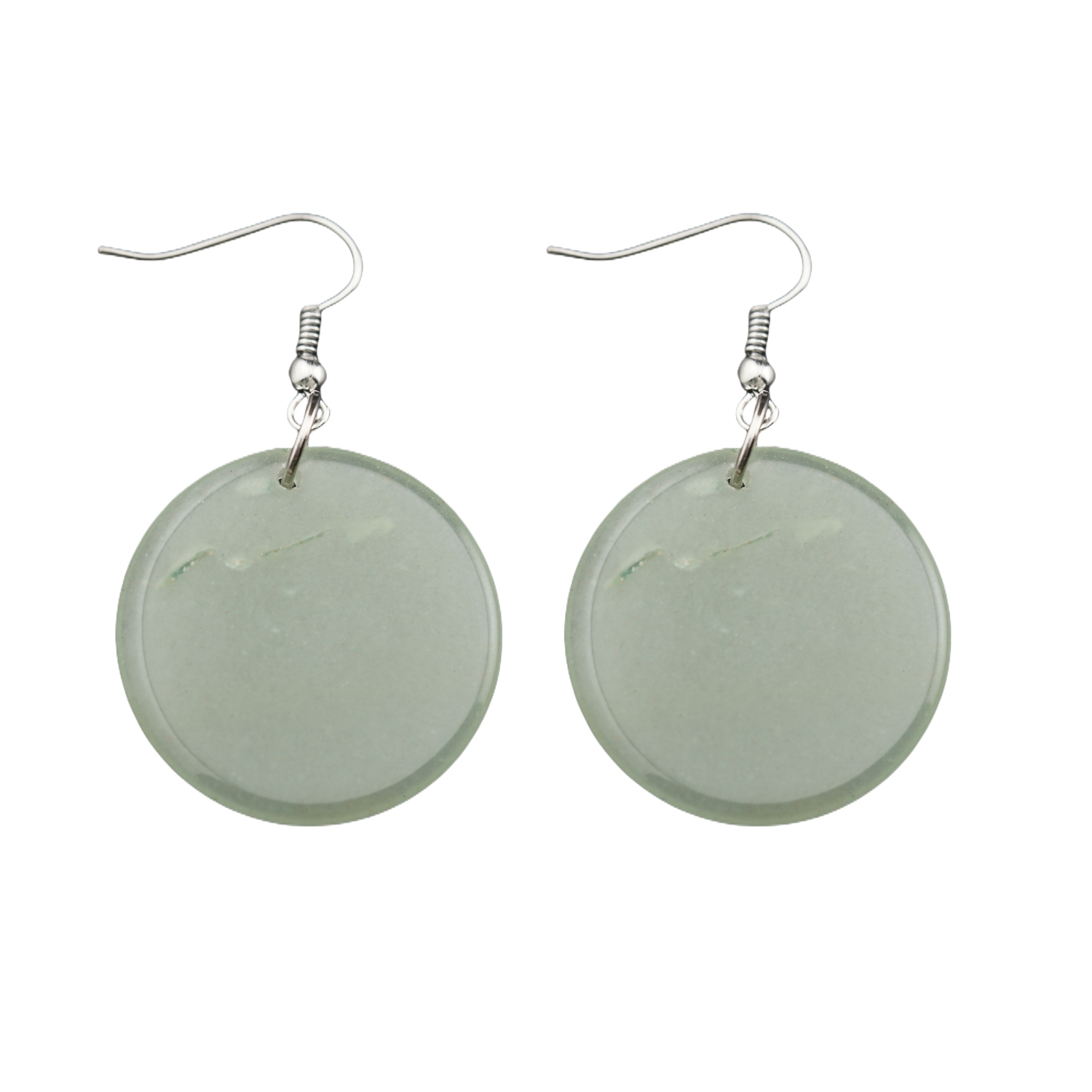 Gemstone Disc Dangle Earrings for Women Healing Chakra Crystal Lucky Circle Donut Coin SE1453S