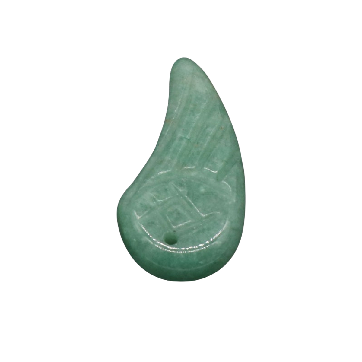 Handmade Craved Gemstone Wing Pendant SP0677-16X30MM 