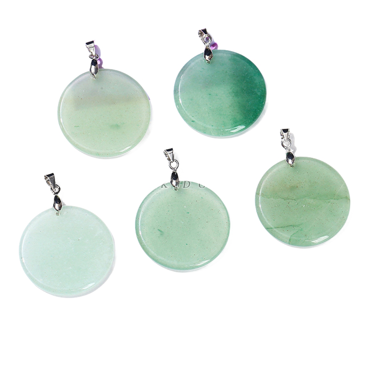 Gemstone Disc Dangle Earrings for Women Healing Chakra Crystal Lucky Circle Donut Coin SE1453S