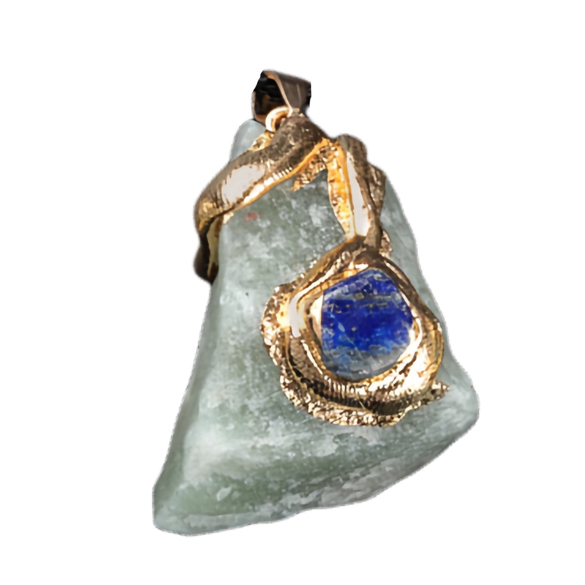 Irregular Raw Crystal Pendant for Making Jewelry Necklace Gilding Gemstone