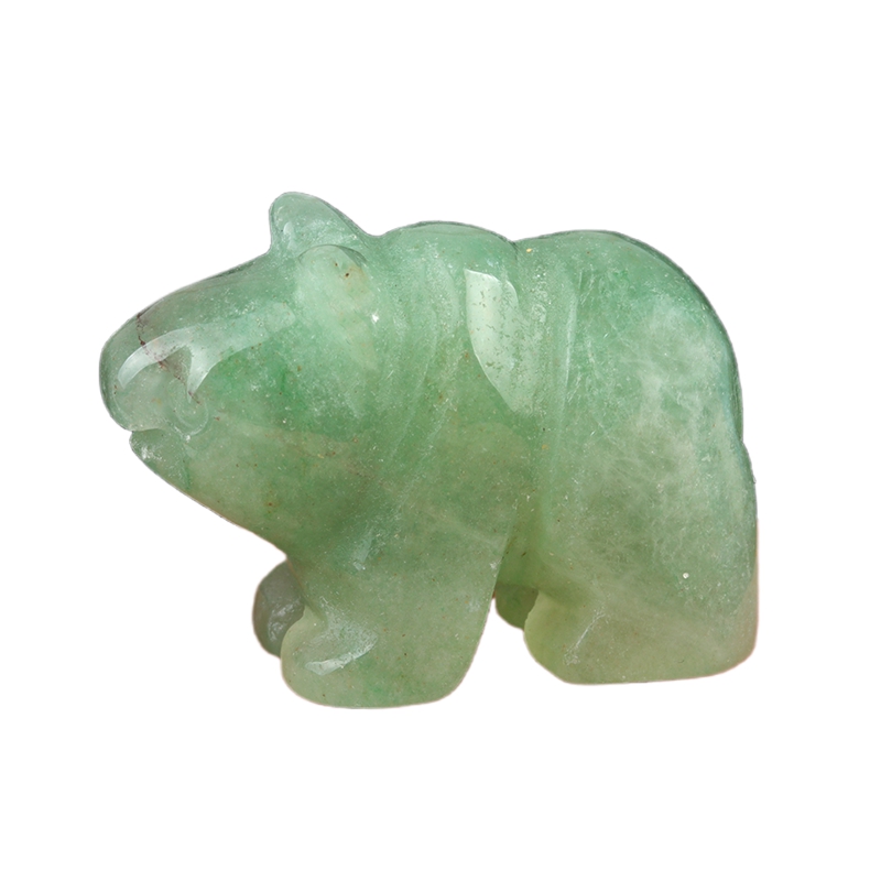 1.0Inch Handmade Craved  Gemstone Polar Bear for Home & Office Decor
