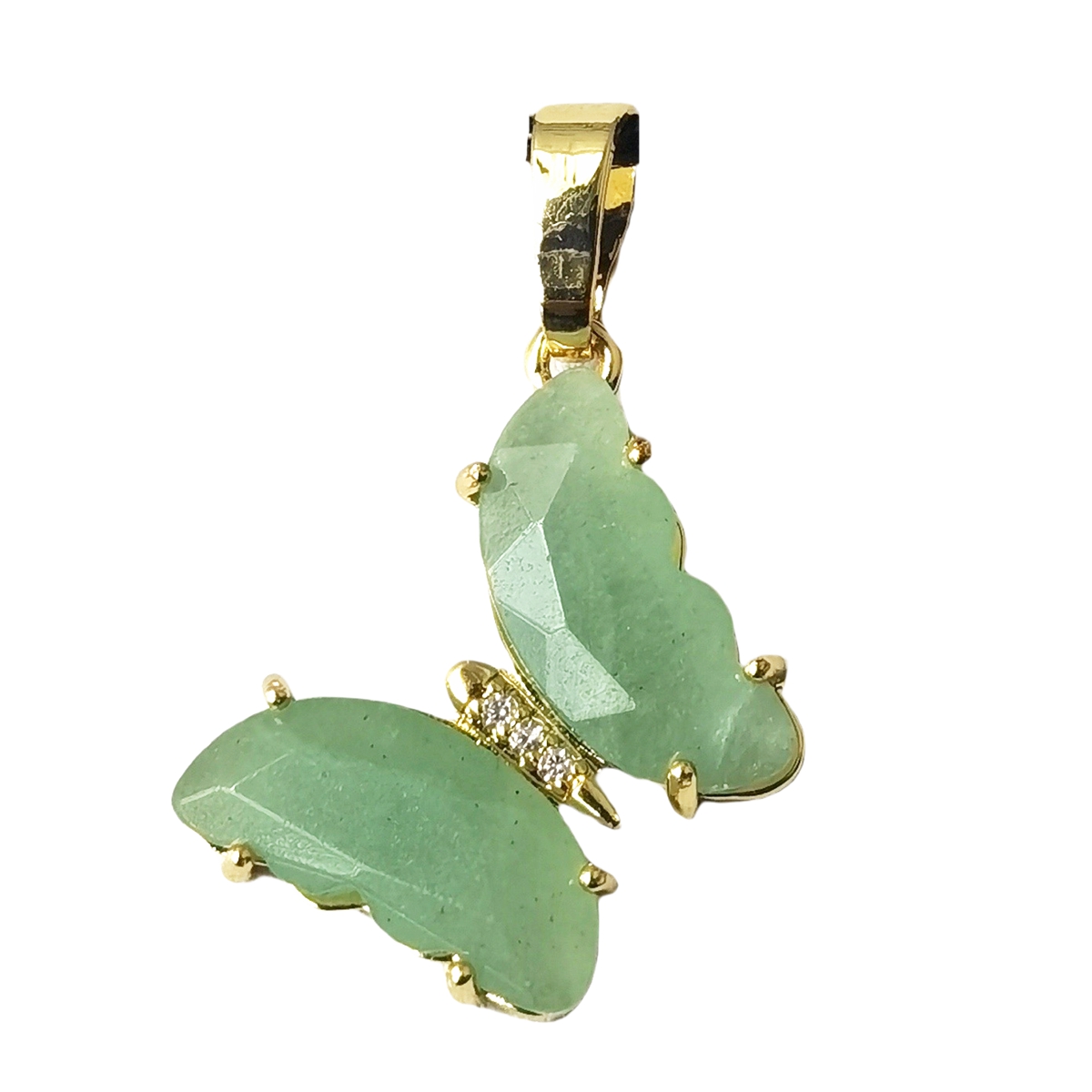 Natural Gemstone Butterfly Pendant for Making Jewelry necklace