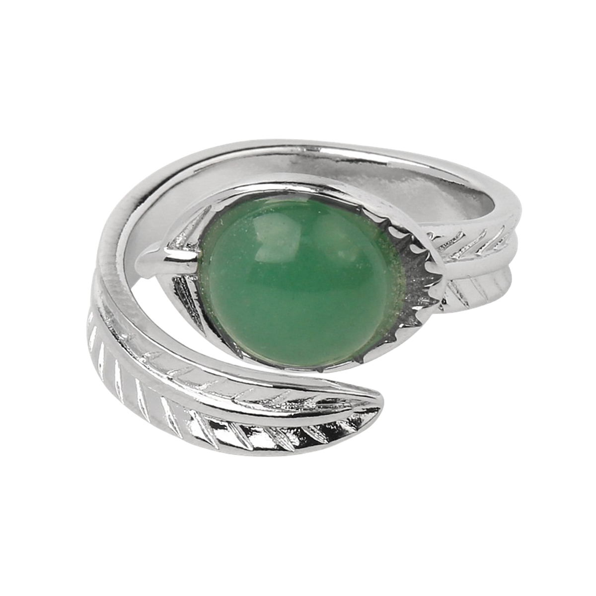 Natural Stone Rings 10MM Round Shaped Gemstone Jewelry For Women Anniversary Birthday Wedding Gift