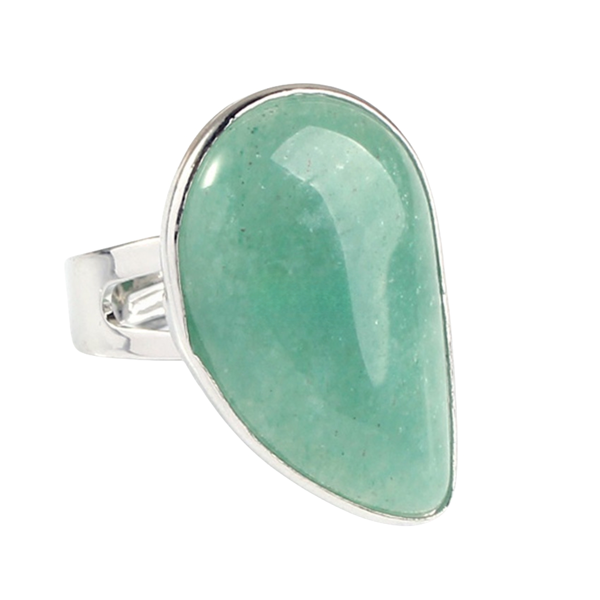 Natural Stone Rings Teardrop Gemstone Jewelry For Women Anniversary Birthday Wedding Gift