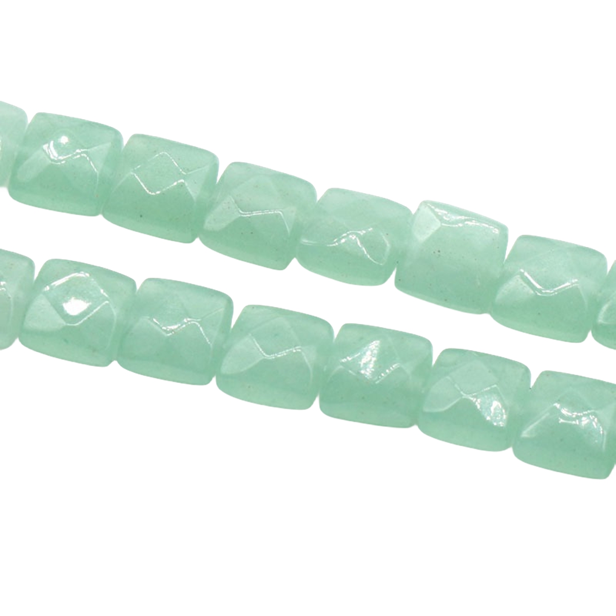 D8x8X5MM Faceted Square lice Gemstone Beads for Making Jewelry Natural Stone & Crystal Donut (Approx 50Pcs)